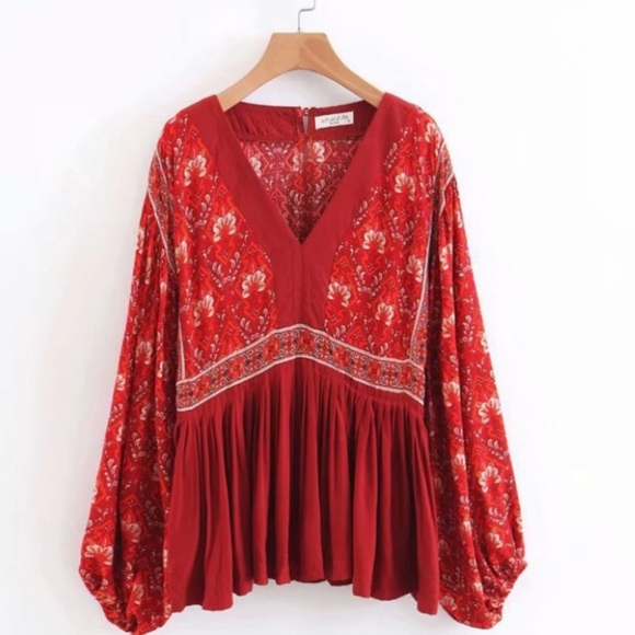 💕Sale💕Lyla Lantern Sleeve Blouse - Picture 5 of 12